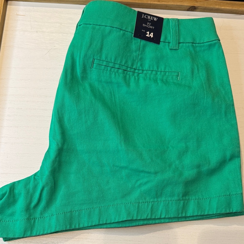 J. Crew Green Casual 3.5” shorts